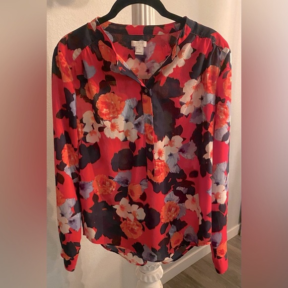 J. CREW NEW Women’s Blouse Top Long Sleeve Button Up | Size S (oversized) - Picture 1 of 8